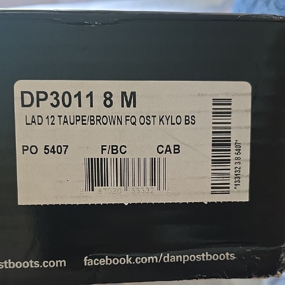 Dan Post Tan and Brown Heeled Boots - Picture 2 of 4